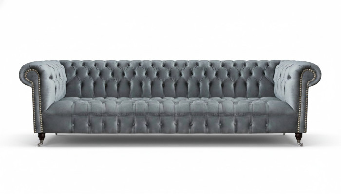 Chesterfield luksusa četrstūris pelēks dīvāns, dīvāna istaba mēbeles