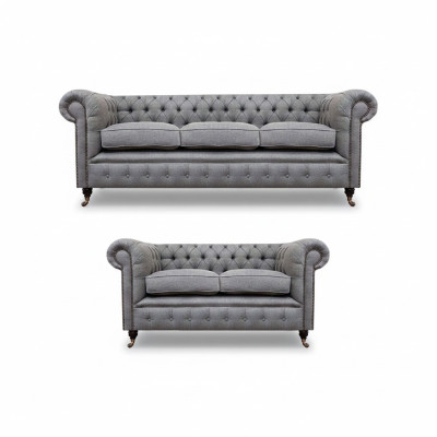 Chesterfield dizaina luksusa mīkstā ģērba dīvāns sofassēde no auduma, dīvāngarnitūra