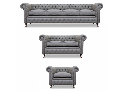 Sofas komplekts auduma auduma polsterētais dīvāns Chesterfield dzīvojamā istaba Jaunais dizains