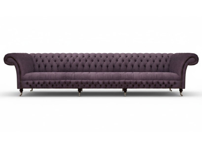 Luksusa krēsli Chesterfield četrasēta dīvāna dīvāns auduma dzīvojamā istaba