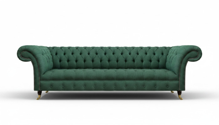 Mīkstais mēbeļu komplekts Luksusa četrstāvu dīvāna gultas zālē Chesterfield.
