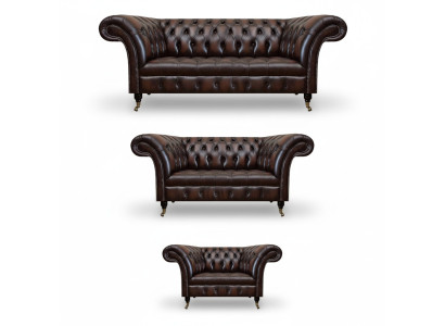 Dzīvojamā istaba Polstermöbel Chesterfield dīvāns Dīvāns Āda Elegantā Sofa komplekts