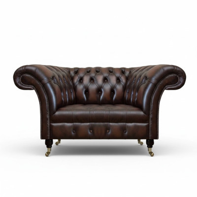 Luksus jaunais sēžamistaba brūns krēsls mēbeļu Chesterfield iekārtojums