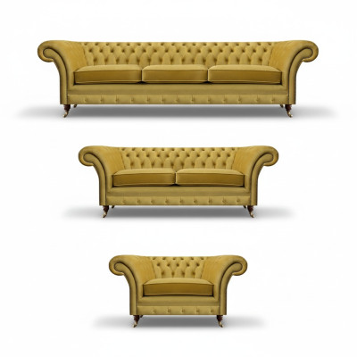 Chesterfield dīvāni Komplektā Luxus Viesistaba Polstermöbel Iekārtojums