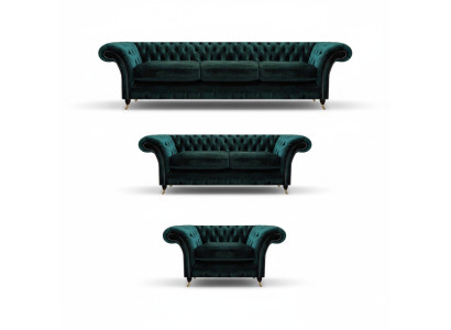 Dzīvojamā istaba Luksusa iekārtojumi. Sofa, dīvāns, "Chesterfield" mīkstais dīvāns 3+2+1.