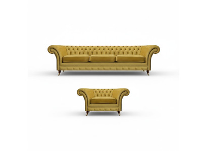 Dzīvojamā istaba Komplekts Sofa Sofa Trijosējā pāris 3+1 Krēsls Sofa Garnitūra Chesterfield