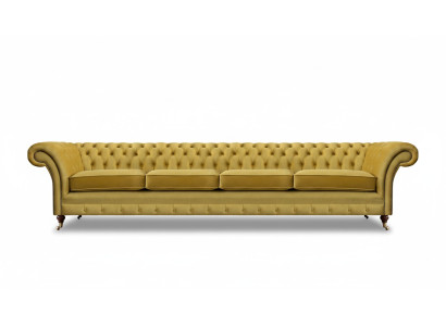Dzīvojamā istaba Dzeltenā sofa Divguļamais dīvāns Chesterfield Polsterstuhls Iekārtojums