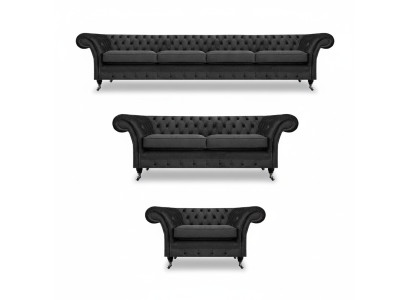 Pilnīgs Chesterfield dīvānu komplekts, mēbeles, dīvāns, krēsls, viesistaba 4+2+1.