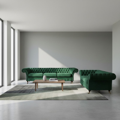Sofa komplekts 2 gab. Chesterfield dīvāni dzīvojamā istaba Dīvāni 3+2 Mēbeles.