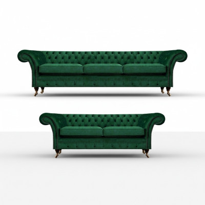 Sofa komplekts 2 gab. Chesterfield dīvāni dzīvojamā istaba Dīvāni 3+2 Mēbeles.