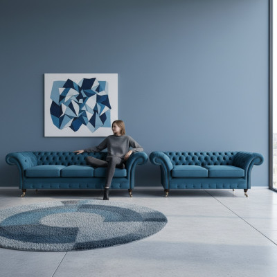 Sofas Chestrfīlda tekstila dīvāns Dīvāns Dīvāna pārklājumi Krēsli Dzīvojamā istaba