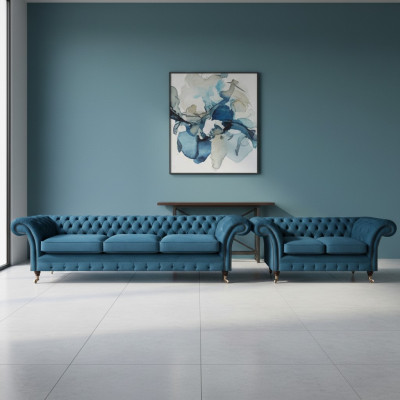 Sofas Chestrfīlda tekstila dīvāns Dīvāns Dīvāna pārklājumi Krēsli Dzīvojamā istaba