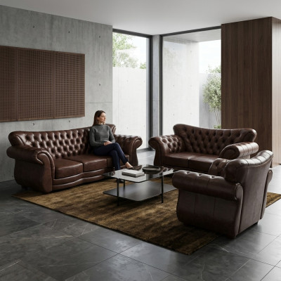 Mēbeļu Lux Polstermöbel Sofas Set Leder Sessel Wohnzimmer Couch