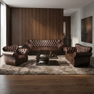 Mēbeļu Lux Polstermöbel Sofas Set Leder Sessel Wohnzimmer Couch