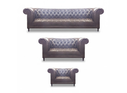 Chesterfield Luxus komplektētā 3 daļu dzīvojamā istaba dīvānu komplekts mēbeles 4+2+1