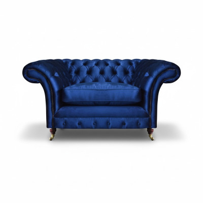 Zils krēsls Moderns Chesterfield mēbeles Luksusa dzīvojamais Istabas iekārtojums