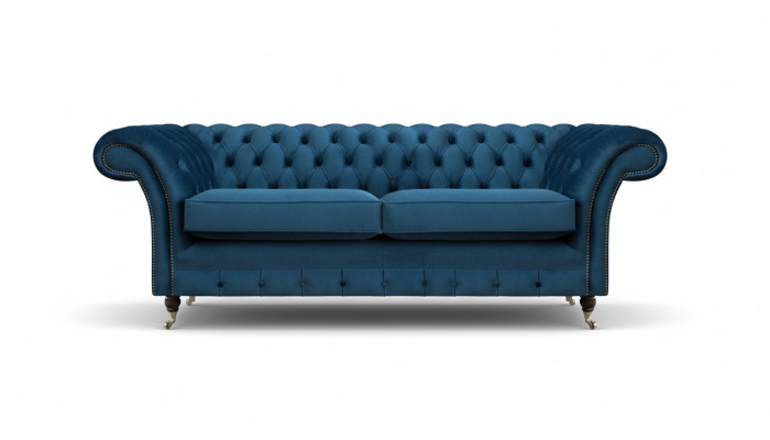 Zili viesistabas Chesterfield sēdvietas luksusa dīvāni no dizainera divvietīgi.
