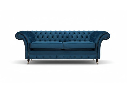 Zili viesistabas Chesterfield sēdvietas luksusa dīvāni no dizainera divvietīgi.