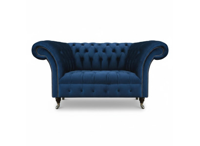 Zils Chesterfield divvietīgs dzīvojamā istaba apdare mēbeļu luksusa dīvāns