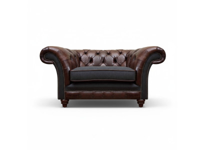 Chesterfield Brūnais pelēkais krēsls Dzīvojamā istaba Vienam vietā Moderās augstas kvalitātes mēbeles