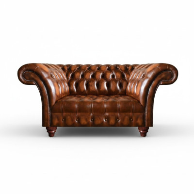 Nobil Chesterfield brūns ādas trīsvietīgs viesistabas dīvāns jauns