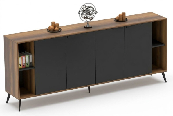 Komode Sideboard galds melnā brūnā krāsā