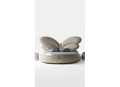Beige luksusa gulta