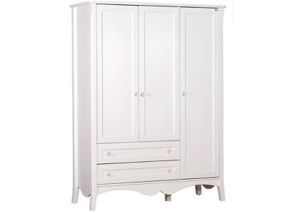 Weißer Holzschrank im eleganten Design für Zuhause