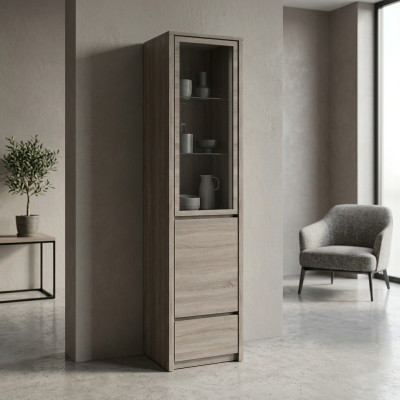 Eleganta moderna pelēka vitrīna