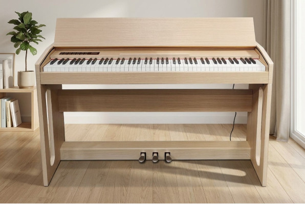 Digitālais klavieres mājas lietošanai 130 cm gaiši brūns
