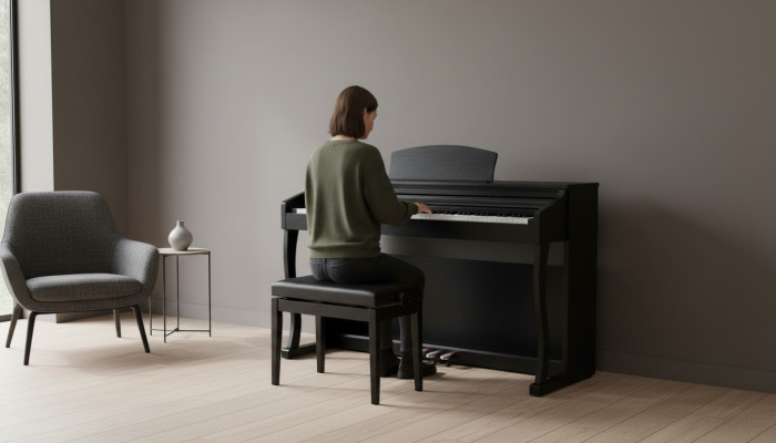 Digitālais pianīns Mustat mājai