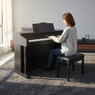 Digitālais pianīns ar spīdīgu virsmu