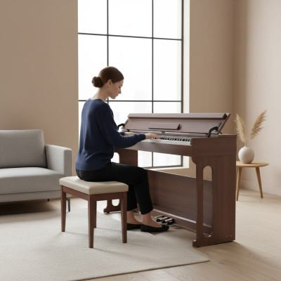 Digitālais pianīns mājas lietošanai 137 cm brūns