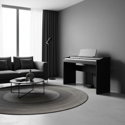Digitālais pianīns mājai 137 cm Melns