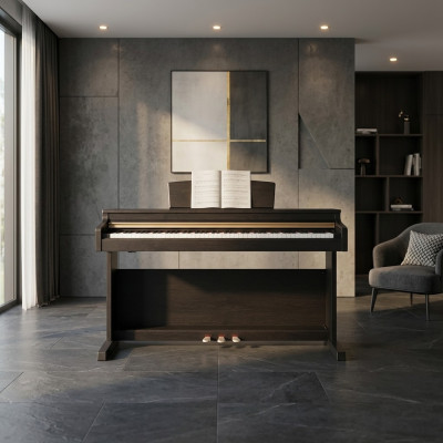 Digitālais klavieres mājai 137 cm Melns