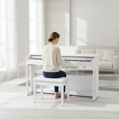 Digitālais pianīns mājai Digitālais pianīns 138 cm Balts