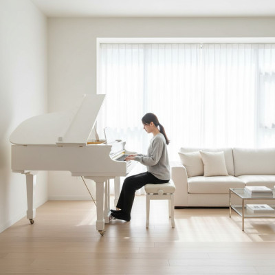 Baltais digitālais pianīns