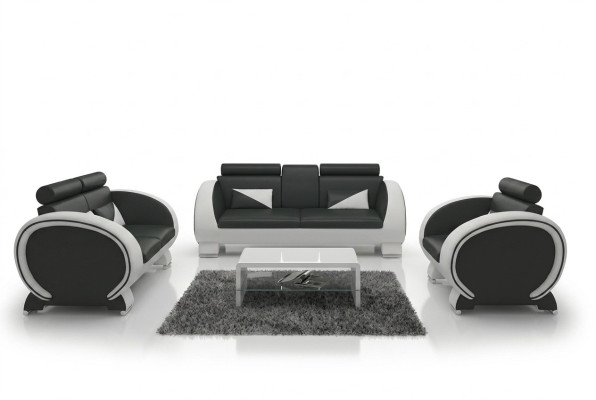 LEDERSOFA LEDERSOFA DESIGNERSOFA GARNITUR 3+1 COUCH POLSTERGARNITUR POLSTER SOFA LEDERDĪVĀNS DIZAINDĪVĀNS GARNITŪRA 3+1 DĪVĀNS POLSTERGARNITŪRA POLSTER SOFA