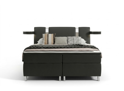 Boxspring gultasvietas viesnīcas gultas polster leather bed inkl. matracis un visko ādas gulta
