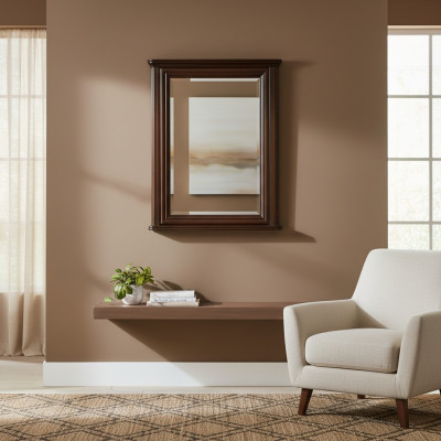 Klasiskais dizainera īstā koka rāmis XXL spogulis 107x71 Spogulis - Modelis W-L3