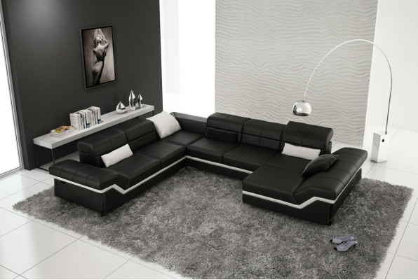 LEDERSOFA XXL DZĪVNES LANDSCAPE STŪRISKĀ SOFA DIZAINA SOFA DĪVĀNS GARNITŪRA STŪRLEŅĶIS JAUNS
