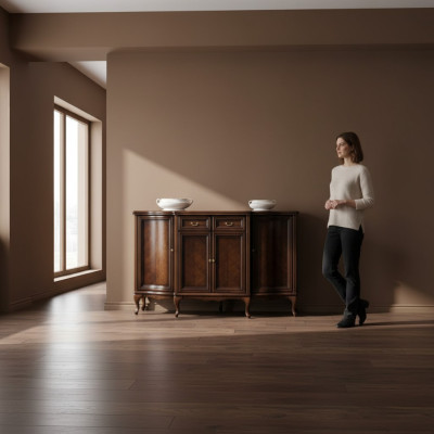 Klasiskā komoda Kommode Kommodenschrank antikais stils skapis koka modelis