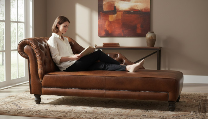 Chaiselongues Chesterfield Liege Chaise Āda Tekstils Audums Sofa Atpūta