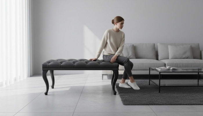 Chesterfield Hocker Palīgpaliks Ottomane Dīvāns Āda Audums Tekstils Palīg.