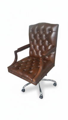 Chesterfield biroja krēsls pagriežams biroja krēsls ādas krēsls KING pagrieziena krēsls Jauns