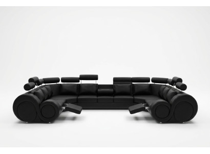 Stūra dīvāns ādas dīvāns Pamatnes Sofa XXL Big dzīvojamā istaba ādas dīvāns Sofa Berlīnē 6