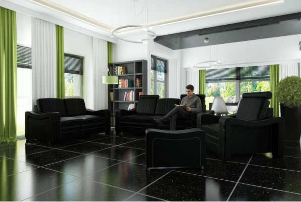 LEDERSOFA DIZAINA SOFA SOFAS GARNITŪRAS 3+2+1 SOFA DĪVĀNS GARNITŪRA APDZĪVOJAMĀ ISTABA