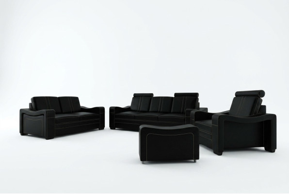 LEDERSOFA DIZAINA SOFA SOFAS GARNITŪRAS 3+2+1 SOFA DĪVĀNS GARNITŪRA APDZĪVOJAMĀ ISTABA