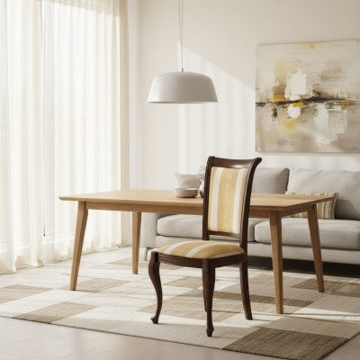 Klasiskais krēsls Stūris Ēdamistabas krēsls Karaliskais krēsls Koka - Modelis W-03