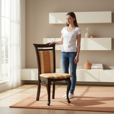 Klasiskais krēsls krēsls ēdamzonas krēsls Karaliskais krēsls koks - modelis W-01